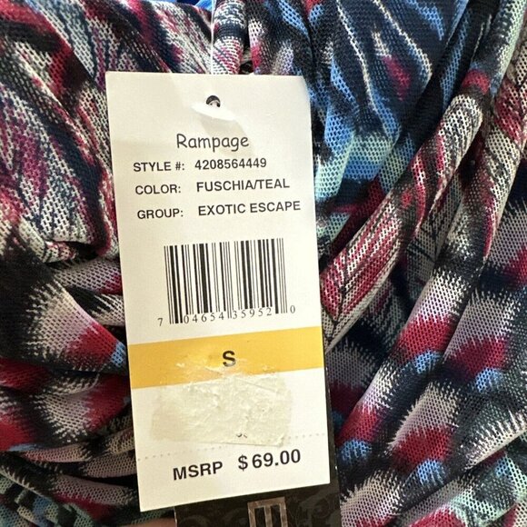 2/$30 Rampage Ruched Bodycon Strapless Mini Dress Size S Y2K Boho Hoco Western - Picture 13 of 15